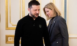 Erst in letzter Sekunde bestätigt: Treffen mit dem ukrainischen Präsidenten Wolodymyr Selenskyj ...