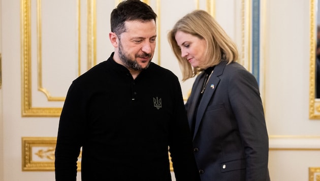 Only confirmed at the last second: Meeting with Ukrainian President Volodymyr Selenskyj on Friday (Bild: APA/MICHAEL GRUBER)