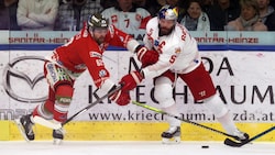 Salzburg (re. Raffl) war stärker als Bozen. (Bild: Tröster Andreas)