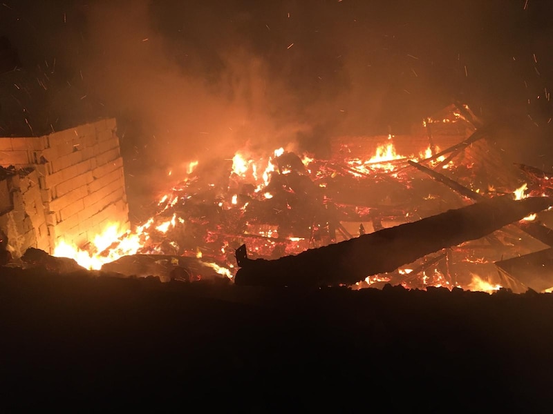 Großeinsatz der Feuerwehren (Bild: FF Winklern)