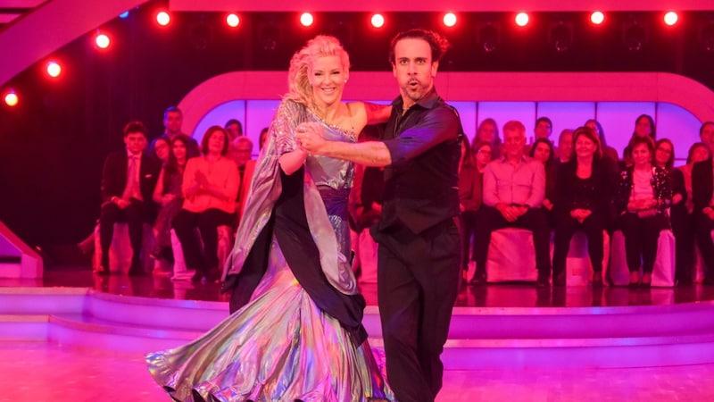 Simone Lugner and Danilo Campisi were the last "Dancing Stars" couple to compete. (Bild: ORF/Hans Leitner)