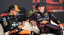 Max Verstappen (re.) mit Pole-Mann Lando Norris (Bild: WILLIAM WEST)