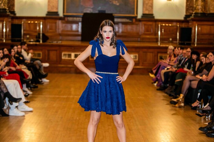 Ann-Kathrin Johannindes presented fashion by British designer Karen Gold.