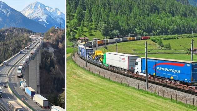 The long-term goal must be to transport the majority of goods between Germany and Italy by rail without trucks and drivers. (Bild: Birbaumer Christof)