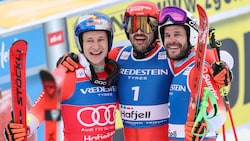 Das Podium in Hafjell. (Bild: GEPA)