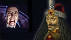 Der historische Fürst Vlad Drăculea und Dracula-Darsteller Christopher Lee (Bild: Krone KREATIV/APA, picturedesk)