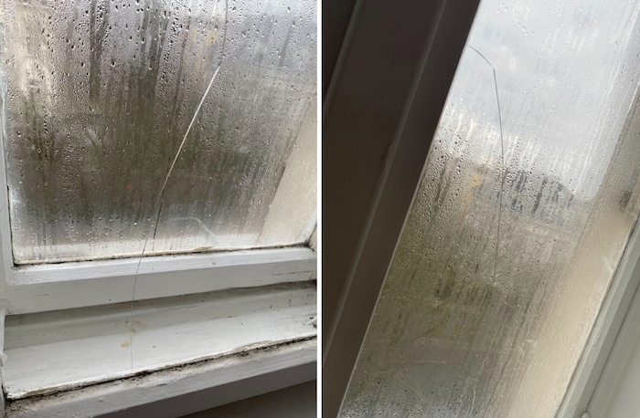 Die alten Fenster sind der Witterung ausgesetzt.