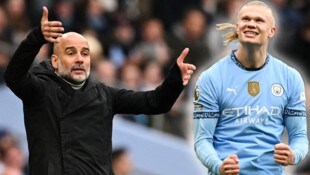 City-Coach Pep Guardiola kann mit dem Auftritt gegen Brighton nicht zufrieden sein. Erling Haaland erreichte eine neue Bestmarke. (Bild: AFP/APA/Oli SCARFF)