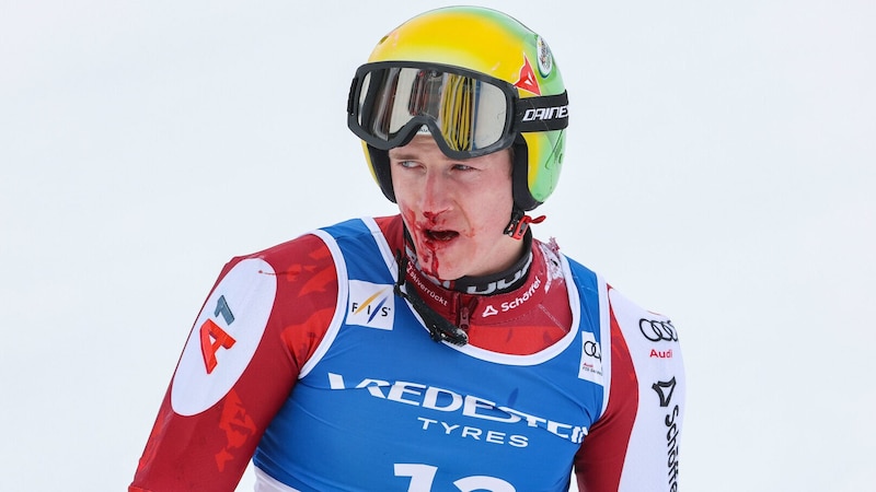 Raphael Haaser injured himself in Hafjell (Bild: GEPA)