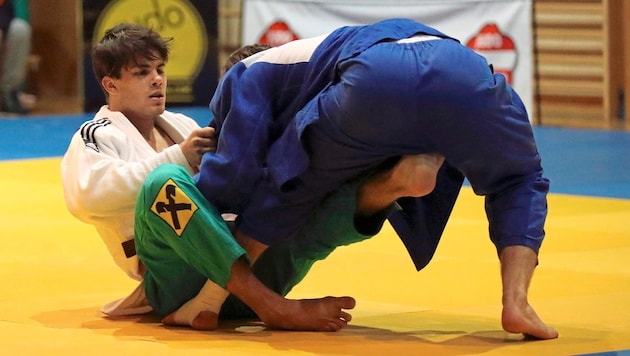 The Straßwalchen judokas (Daniel Herzog on the left) will not be competing in the national league for the next three years. (Bild: Tröster Andreas)