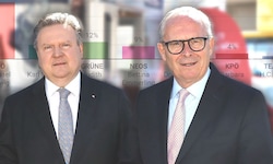 Die Umfrage zeigt: Auf diesem Foto sind der Wahlsieger (Michael Ludwig) und Wahlverlierer (Karl ...