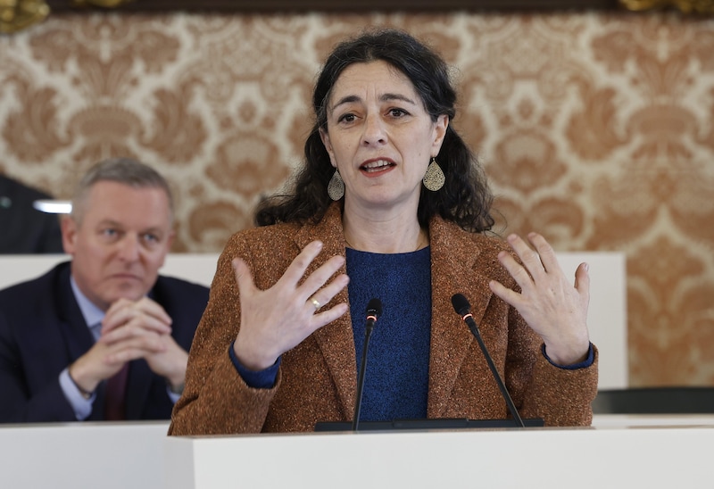 The Styrian Green Party leader Sandra Krautwaschl. (Bild: APA/ERWIN SCHERIAU)