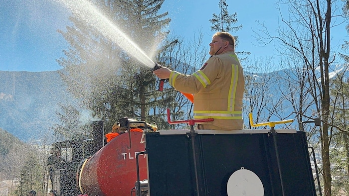 Ein 6000-Liter-Tank dient als Wasserreservoir.
