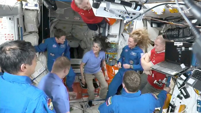 Die Freude bei den Astronauten war groß.