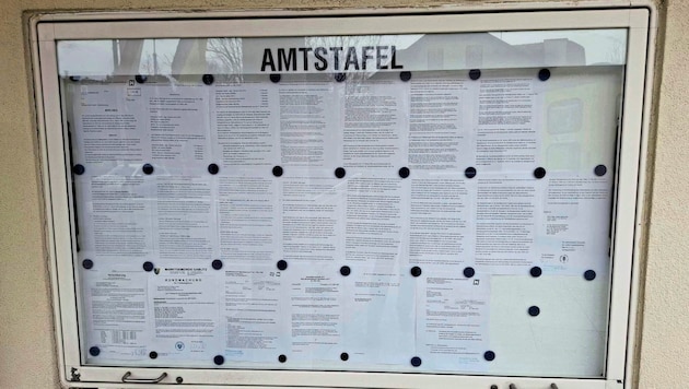 The new election dispute revolved around a slipped list of candidates on the official notice board of the municipality of Gablitz. (Bild: zVg/Cech)