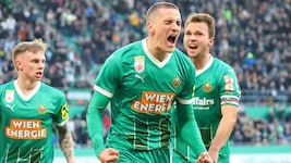 Er hat den Rapid-Sieg mit seinem Treffer zum 1:0 auf den Weg gebracht: Nenad Cvetković. (Bild: APA/TOBIAS STEINMAURER)