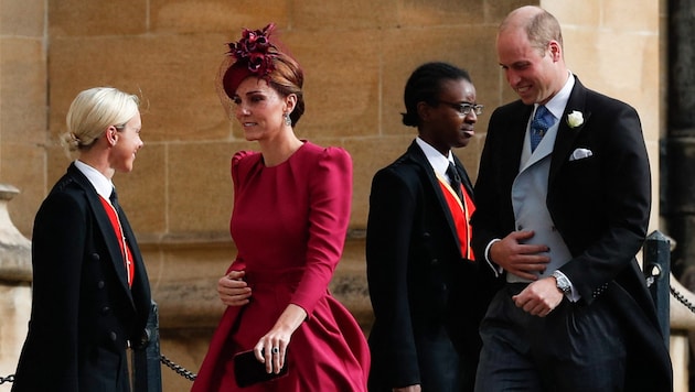 Prince William and Princess Kate at Princess Eugenie's wedding (Bild: APA/ Adrian DENNIS / AFP / POOL)