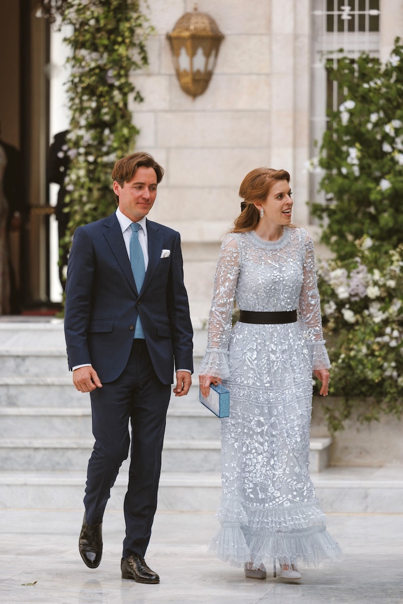 Princess Beatrice and Edoardo Mapelli Mozzi at the wedding of Crown Prince Hussein of Jordan (Bild: APA/Jordanian Royal Palace / AFP)