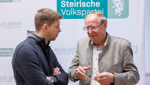 Lukas Vogl und Robert Hammer lernten sich am Montag kennen (Bild: Scheriau Erwin)