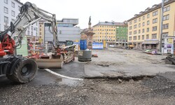 Der Umbau des Bozner Platzes in Innsbruck soll bis Herbst abgeschlossen sein.