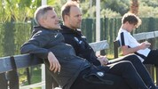 Sturms Sportchef Michael Parensen mit Wirtschafts-General Thomas Tebbich. 