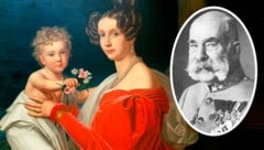 Der alte Kaiser und derselbe als Kleinkind mit seiner Mutter (Bild: Krone KREATIV/APA picturedesk)