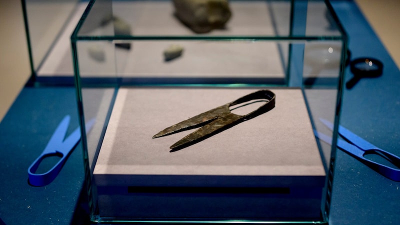 The oldest scissors of a craftsman from a Celtic grave near Pottenbrunn. (Bild: Imre Antal)