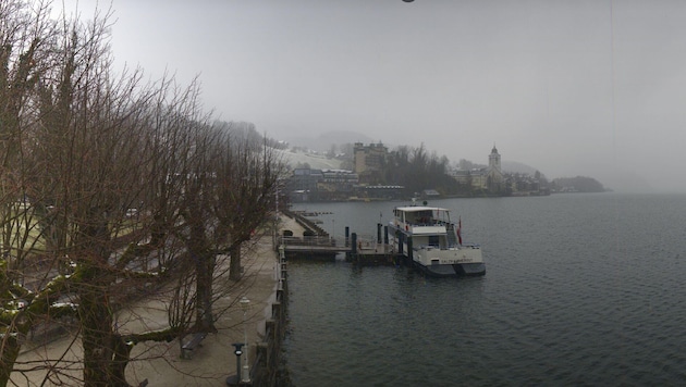 Current photo of Lake Wolfgang: It has been better in the past. (Bild: wolfgangseeschifffahrt.panomax.com)