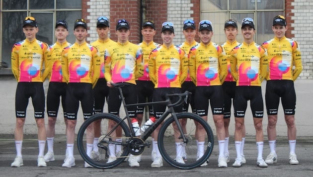 Das Team Vorarlberg kommt in dieser Saison dank Partner Eurobike in neuen Farben daher. (Bild: Peter Weihs/Kronenzeitung)