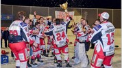 Ausgelassener Jubel bei den Cracks aus St. Salvator über den zweiten Titel in Folge!