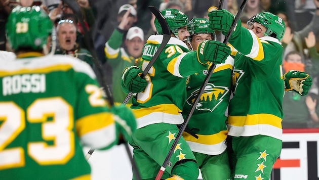 Marco Rossi und die Minnesota Wild sind auf die Siegerstraße zurückgekehrt. (Bild: AP/Associated Press)