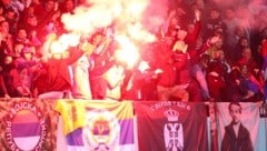 Zig Serben-Fans kommen am Donnerstag ins Happel-Stadion. (Bild: GEPA)