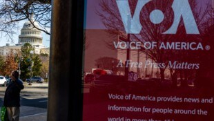 Das Hauptgebäude von Voice of America in der Nähe des US-Kapitols in Washington, D.C.