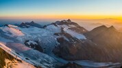 Blick vom Großglockner auf die Pasterze und den obersten Pasterzenboden. 