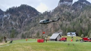 Der größte Waldbrand der Steiermark wütete ab 1. April 2024 in Wildalpen, 1200 Feuerwehrkräfte standen im Einsatz.   (Bild: Freiwillige Feuerwehr Mariazell)