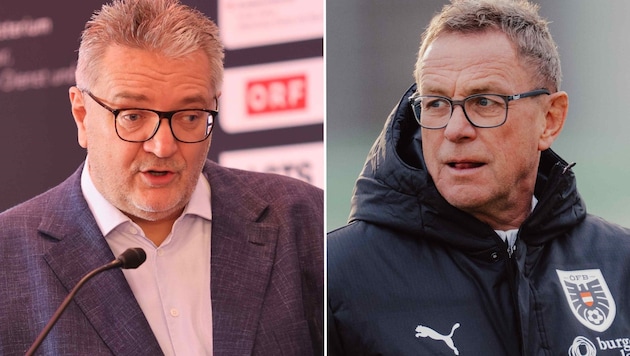 Peter Hacker und Ralf Rangnick (Bild: GEPA)