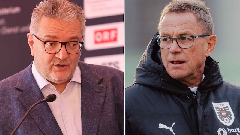 Peter Hacker, Ralf Rangnick (Bild: GEPA)