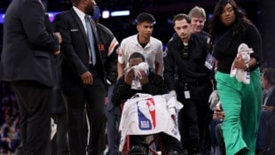 Tracy Morgan musste nach einem medizinischen Notfall mit einem Rollstuhl aus dem Madison Square ...