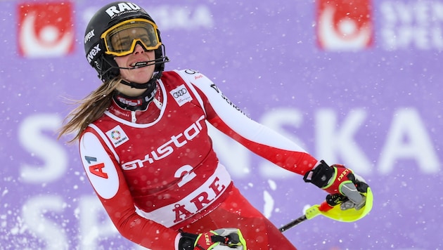 Katharina Liensberger will anlässlich des Saisonfinales nochmal angreifen. (Bild: GEPA)