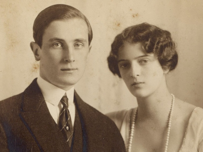 Fürst Felix Jussupow, einer der Mörder, mit seiner Ehefrau Irina, die eine Nichte von Zar Nikolaus II. war. 
