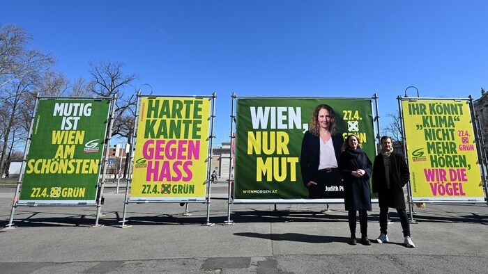So sehen die Plakate der Wiener Grünen aus.