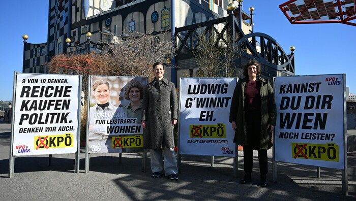 Die Plakate von KPÖ und LINKS