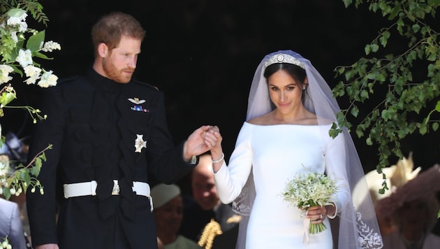 Frisch vermählt: Harry und Meghan an ihrem großen Tag (Bild: Jane Barlow / PA / picturedesk.com)