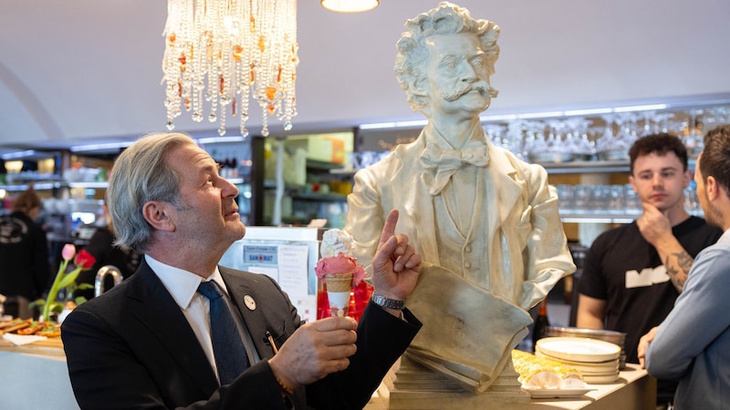 Eissalon am Schwedenplatz-Chef Silvio Molin-Pradel setzt heuer voll auf Johann Strauss. (Bild: Urbantschitsch Mario)