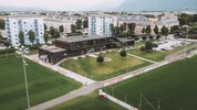 Das Trainingszentrum des FC Red Bull Salzburg in Taxham. 