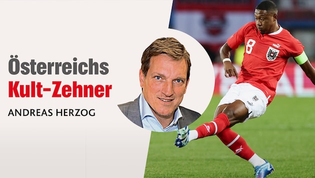 Andi Herzog freut sich auf das Comeback von David Alaba im Nationalteam. (Bild: Krone KREATIV/Gepa Üictures/Armin Rauthner)