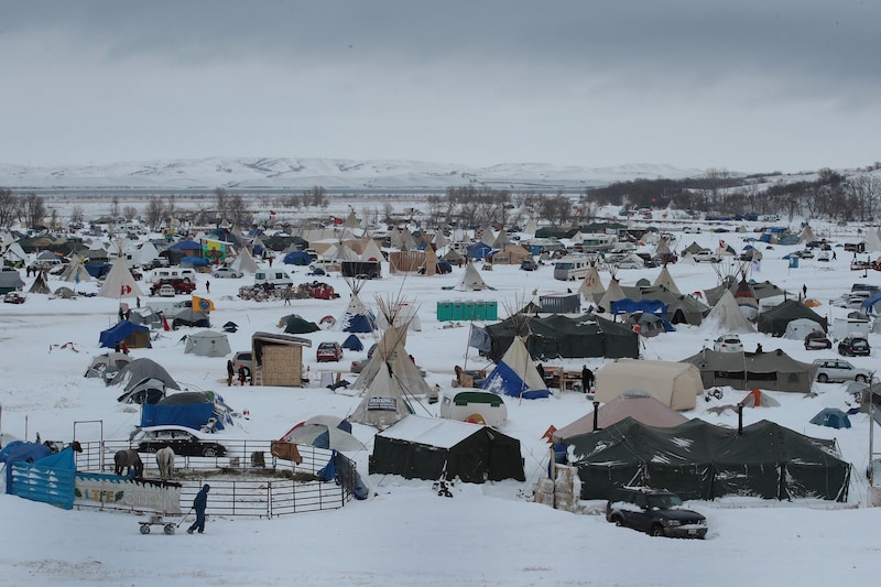 Der Aufstand gehörte zu den größten Anti-Pipeline-Protesten in der US-Geschichte. (Bild: AFP/SCOTT OLSON)