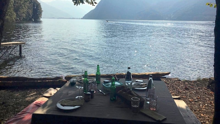 Genießen am Ufer des Traunsees
