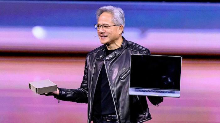 Nvidia-Boss Jensen Huang: Sein Markenzeichen ist eine Lederjacke.