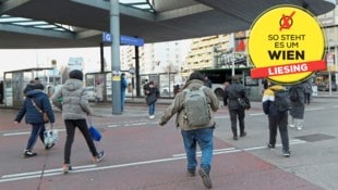 Rund um den Bahnhof Liesing tummeln sich Jugendbanden. (Bild: Krone KREATIV/Gerhard Bartel)